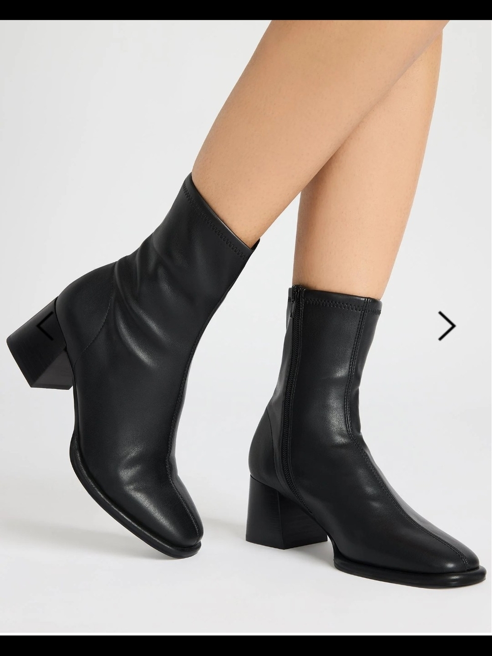 Black Mid-Calf Block Heel Women's Pammy Boot